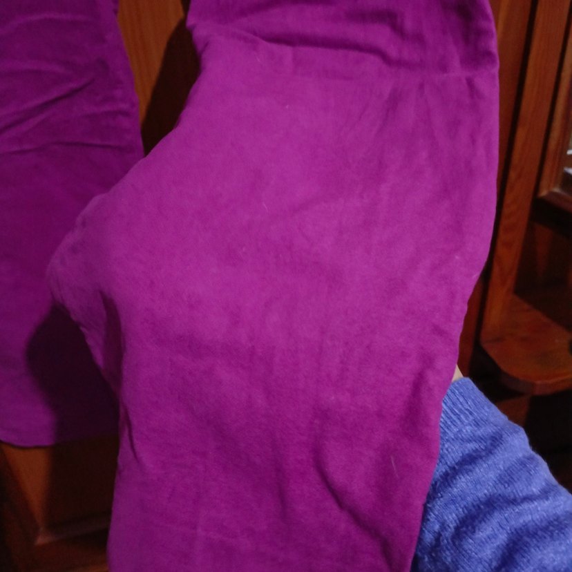 Mor Midi Süet Kadın Pantolon - Görsel 5