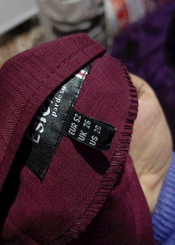 Kadın Mor Uzun Keten Düğmeli Kaban - Görsel 7