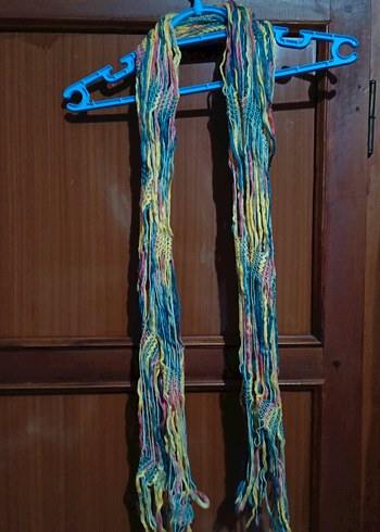 Pembe Zincir Detaylı Kadın Örgü Şal - Görsel 7