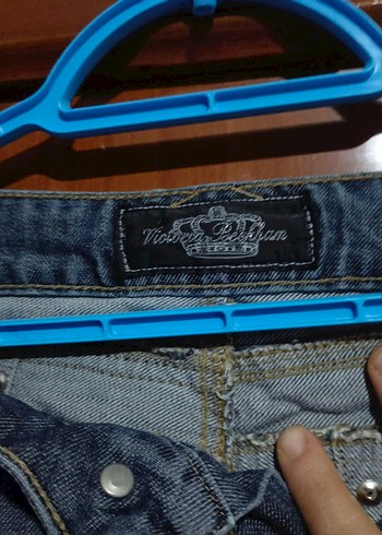 Kadın Mavi Kot Midi Pantolon - Görsel 5