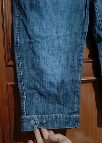 Kadın Mavi Kot Midi Pantolon - Görsel 3