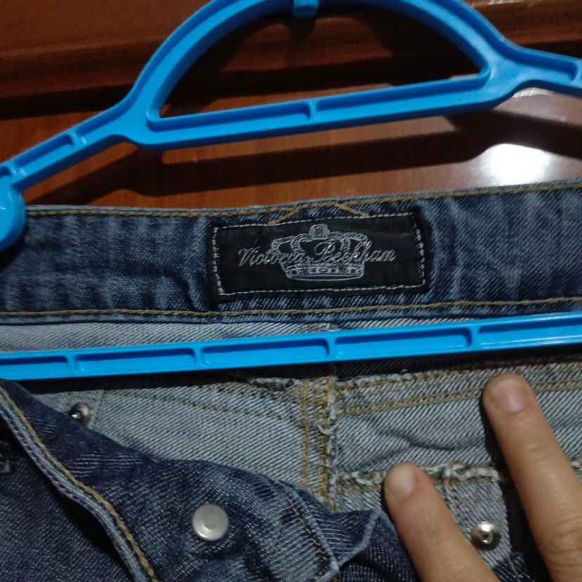 Kadın Mavi Kot Midi Pantolon - Görsel 5