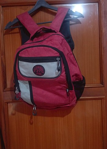 Fermuarlı Kırmızı Kadın Sırt Çantası - Görsel 5