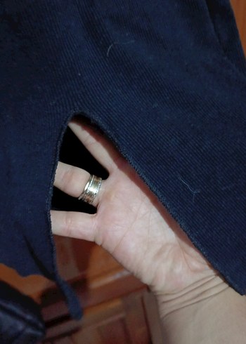 Siyah Süet V Yaka Uzun Kollu Triko Elbise - Görsel 5