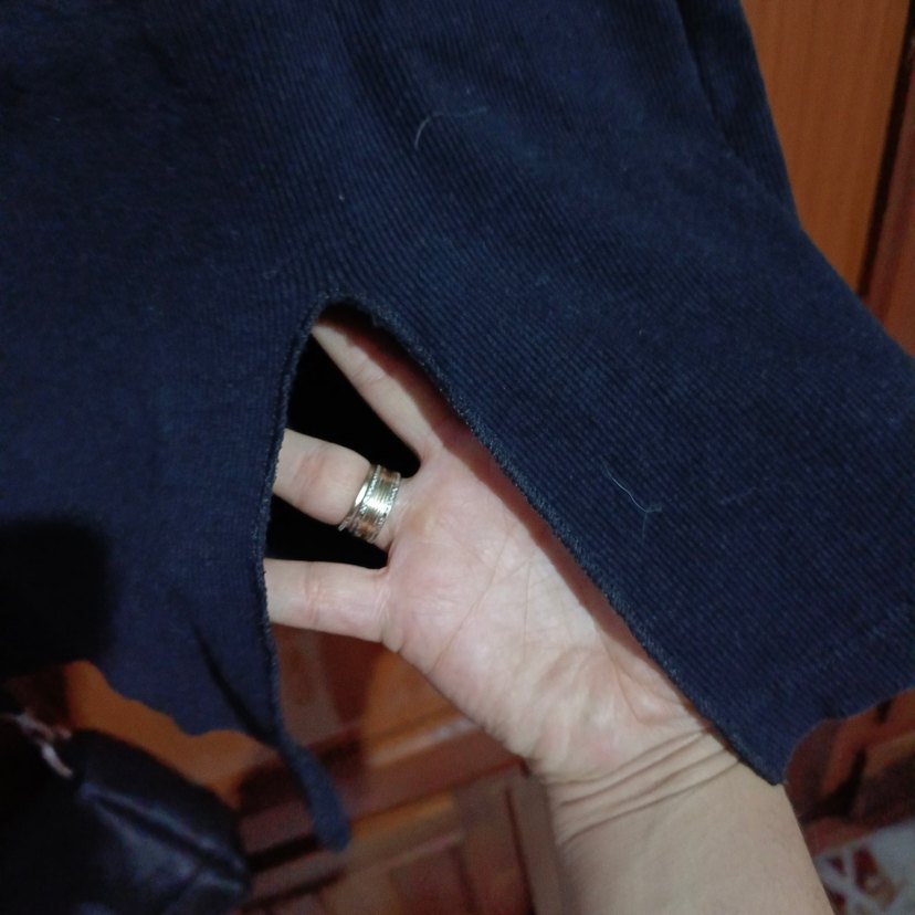 Siyah Süet V Yaka Uzun Kollu Triko Elbise - Görsel 5