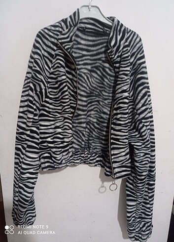Zebra polar ceket