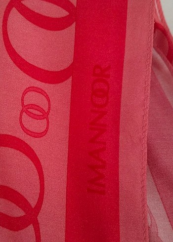 Pembe Parlak Kadın Fular - Görsel 3