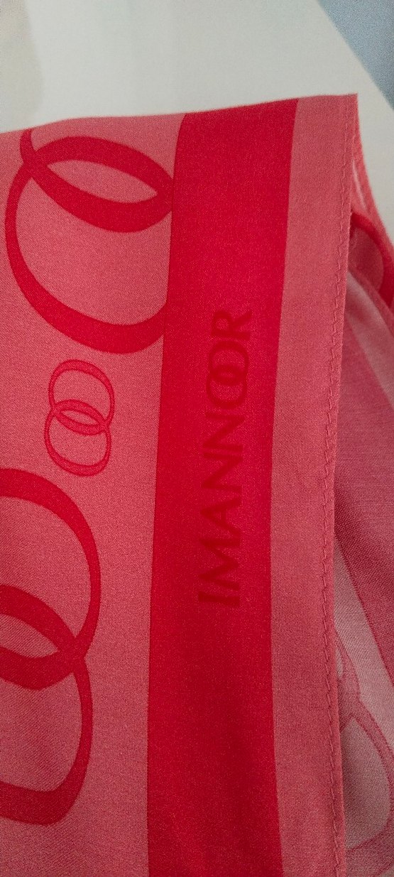 Pembe Parlak Kadın Fular - Görsel 3