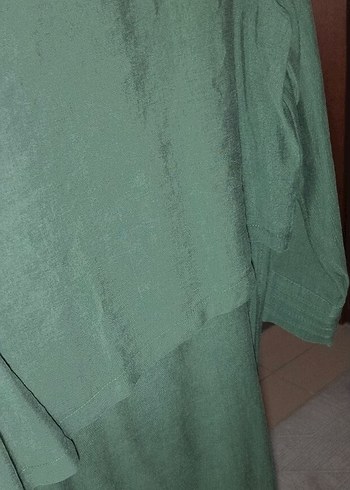 Drapeli Koyu Yeşil Kadın Tunik - Görsel 9