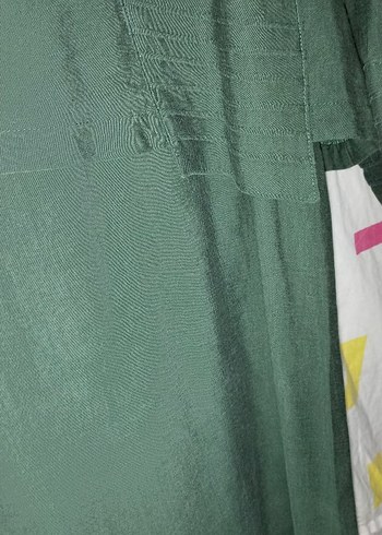 Drapeli Koyu Yeşil Kadın Tunik - Görsel 5