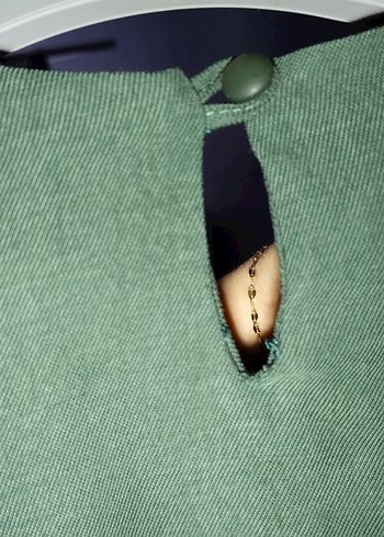 Drapeli Koyu Yeşil Kadın Tunik - Görsel 8