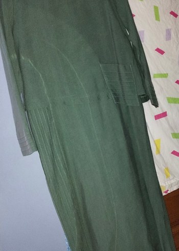 Drapeli Koyu Yeşil Kadın Tunik - Görsel 4