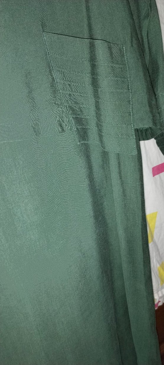 Drapeli Koyu Yeşil Kadın Tunik - Görsel 5