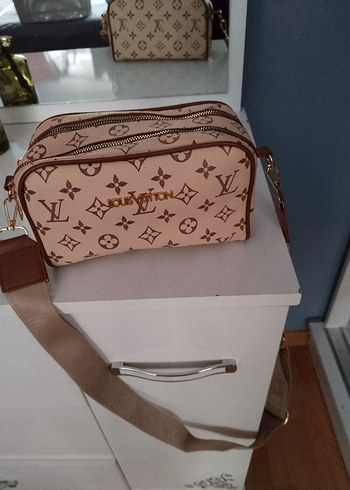 Deri Kahverengi Baskılı Kadın Çanta - Görsel 3