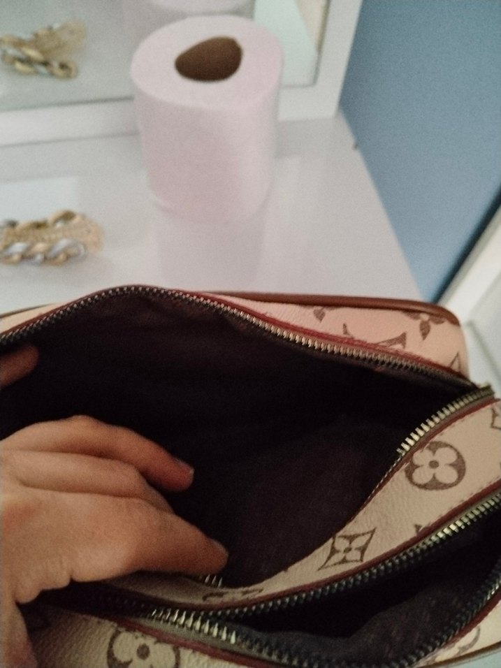 Deri Kahverengi Baskılı Kadın Çanta - Görsel 4