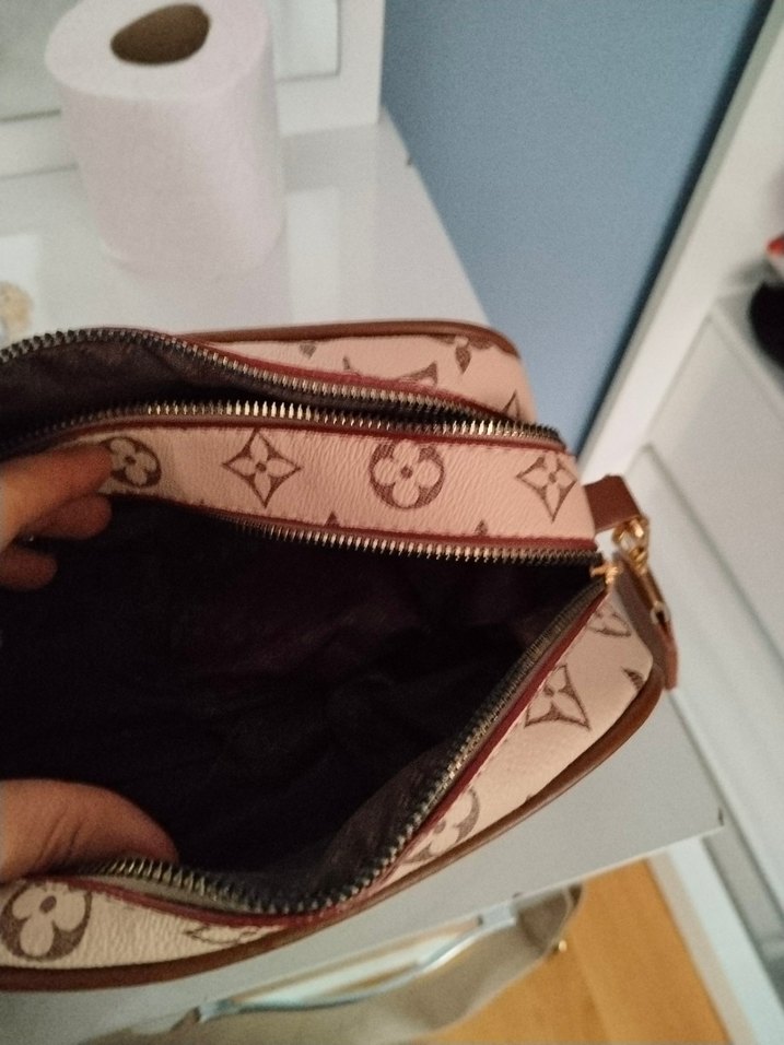 Deri Kahverengi Baskılı Kadın Çanta - Görsel 5