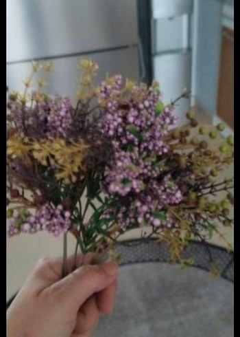 Pastel Mor ve Pembe Yapay Çiçek Aranjmanı - Görsel 4