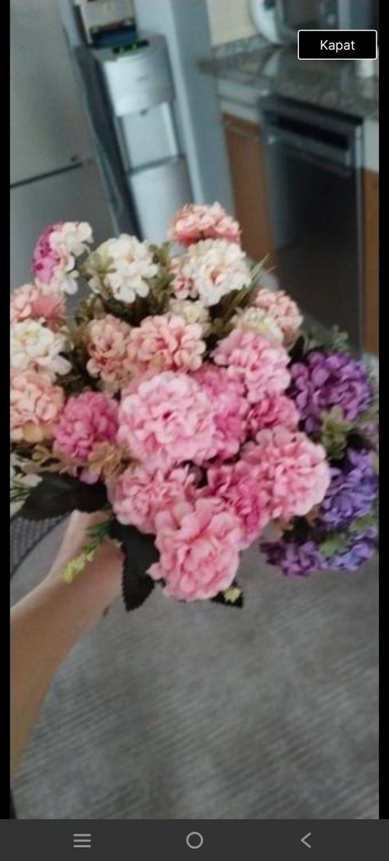 Pastel Mor ve Pembe Yapay Çiçek Aranjmanı - Görsel 3