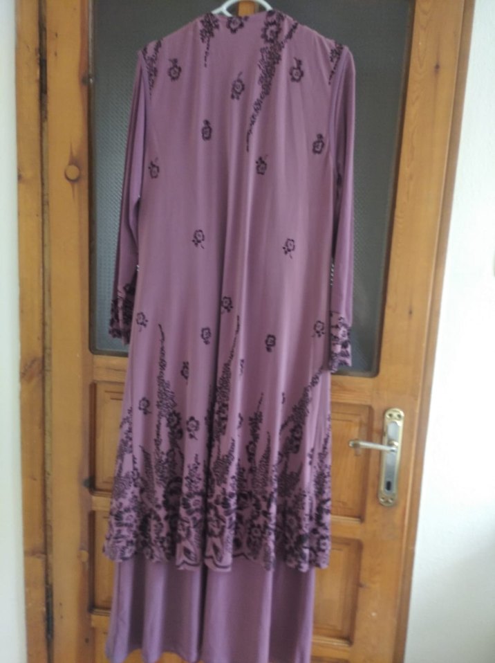 Bohem Tarz Uzun Mor Kadın Elbise - Görsel 2