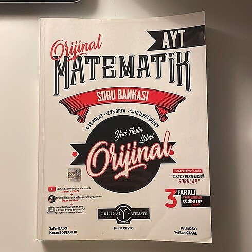 Orijinal Matematik AYT Soru Bankası