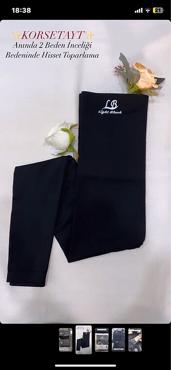 Light Black korse tayt