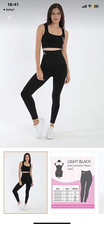 Diğer Light Black korse tayt