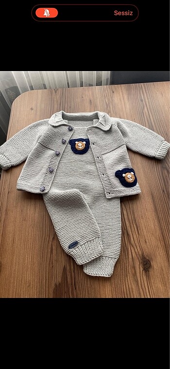 Zara Bebek el örgüsü tulum takımı