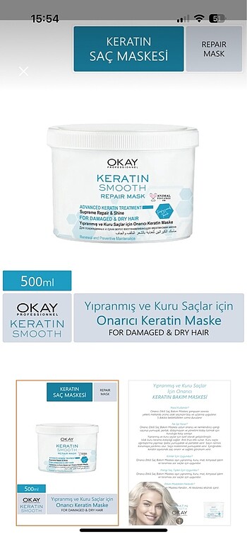 Okay keratin maske