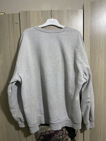 l Beden Baskılı gri sweatshirt