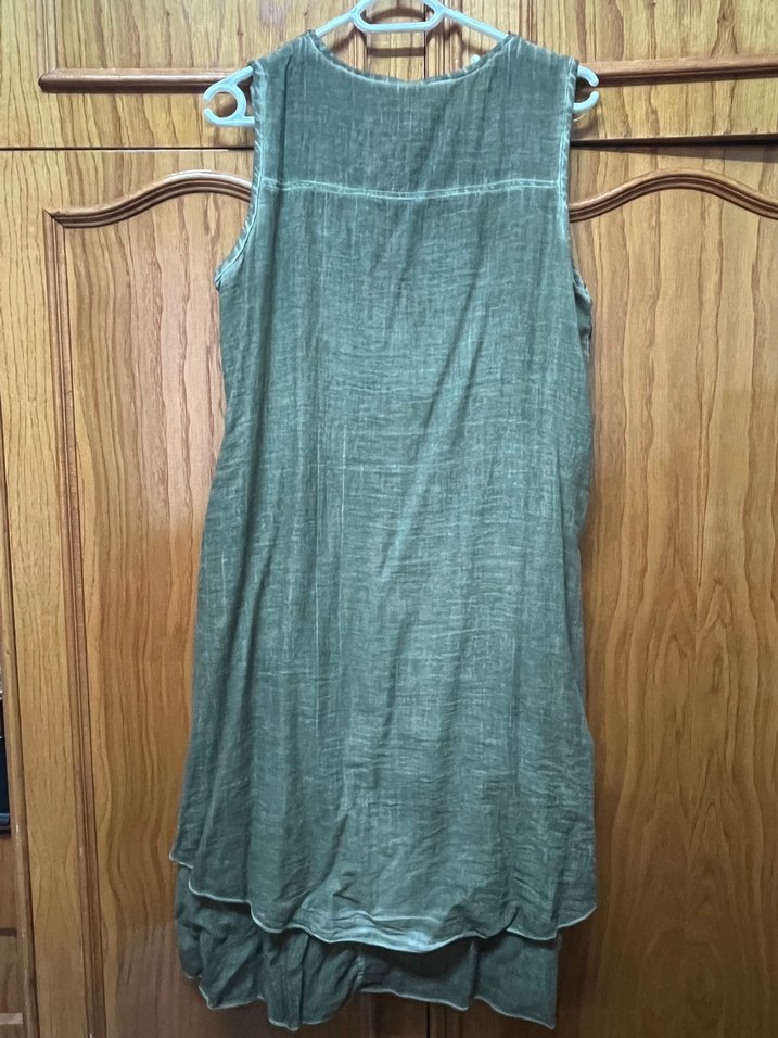 Nakışlı Boncuklu Keten Bohem Uzun Elbise - Görsel 3