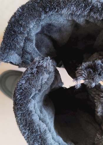 Siyah Kürklü Yüksek Topuklu kız çocuk Bot - Görsel 5