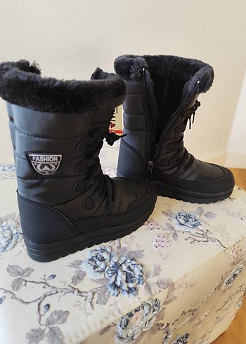 Siyah Kürklü Yüksek Topuklu kız çocuk Bot - Görsel 9