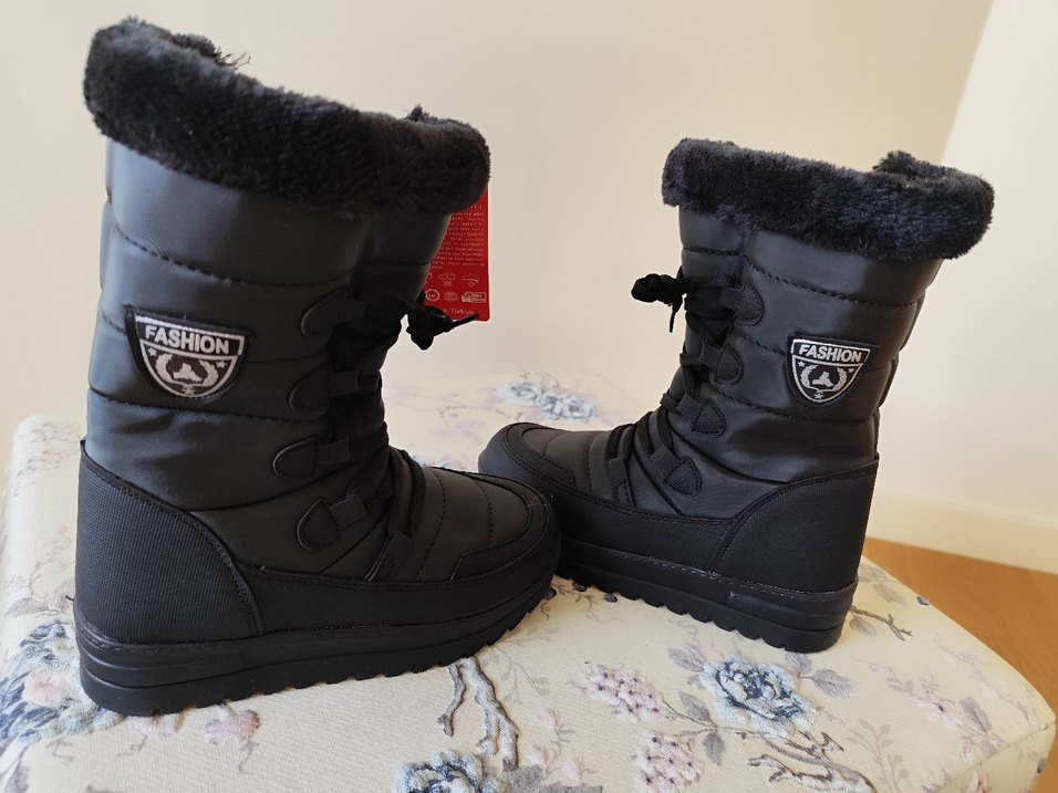 Siyah Kürklü Yüksek Topuklu kız çocuk Bot - Görsel 4