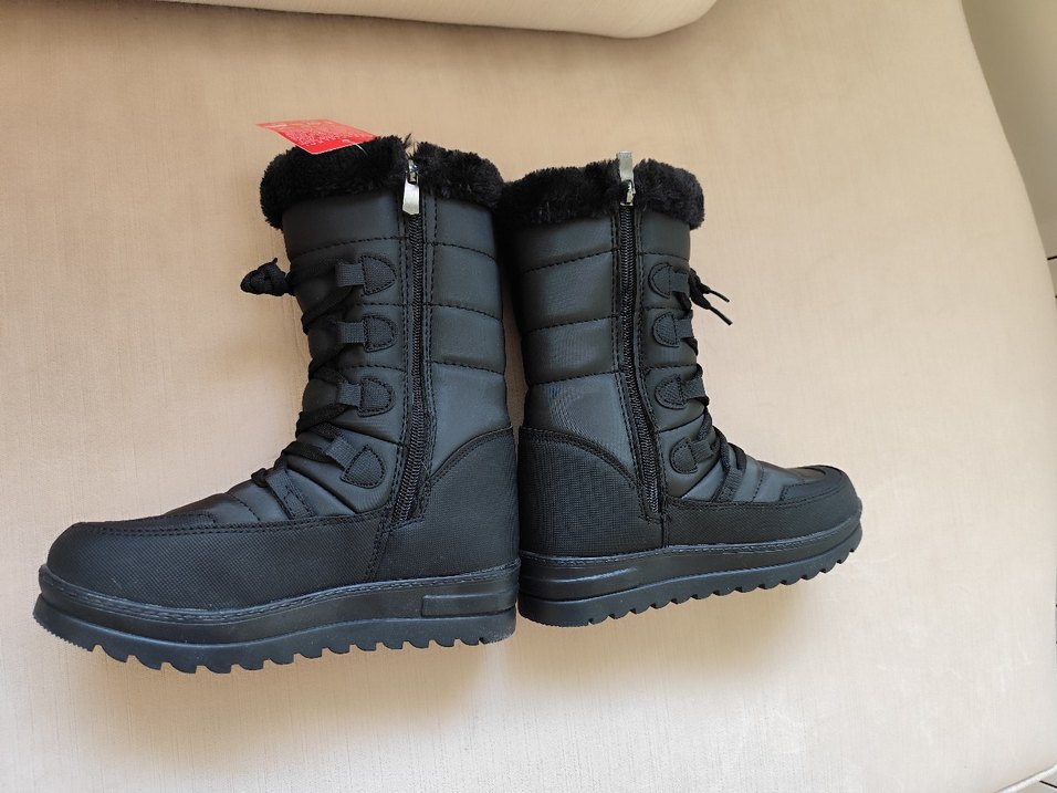 Siyah Kürklü Yüksek Topuklu kız çocuk Bot - Görsel 2