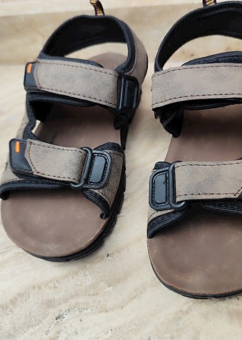 Renkli Desenli Kahverengi Erkek Sandalet - Görsel 6