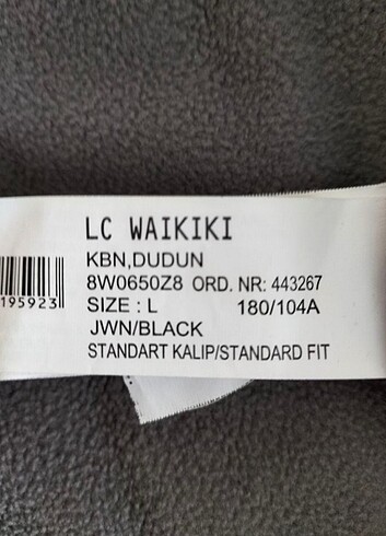 l Beden siyah Renk Lc waikiki erkek mont