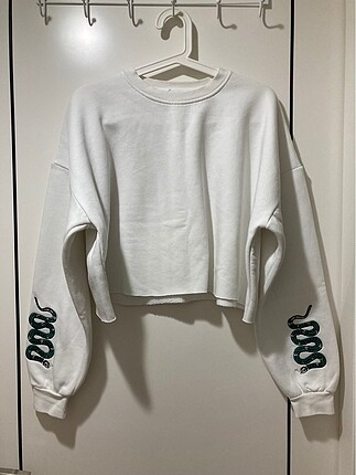 kolları yılan nakışlı sweatshirt