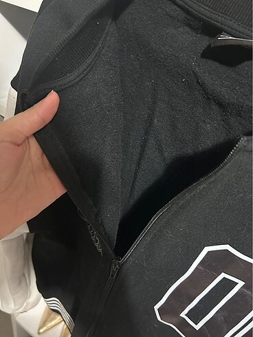 l Beden Polarlı kolej ceket oversize