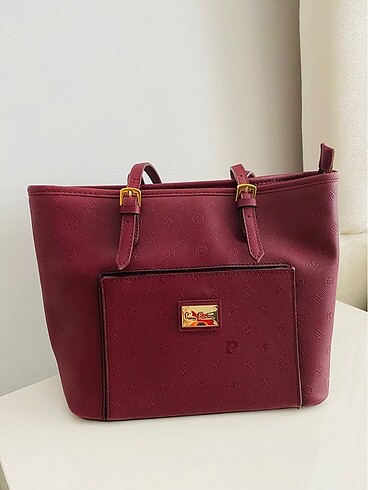 Pierre cardin bordo çanta