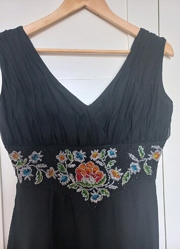 Boncuk İşli Abiye Elbise - Görsel 4