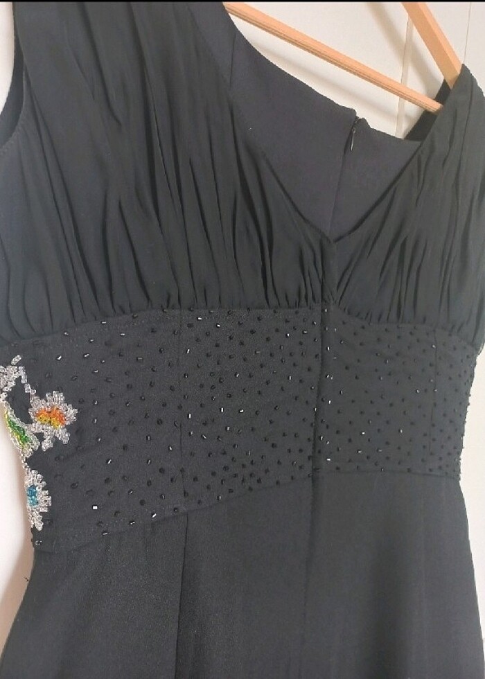 Boncuk İşli Abiye Elbise - Görsel 3