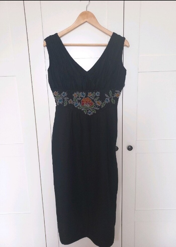 Boncuk İşli Abiye Elbise - Görsel 5