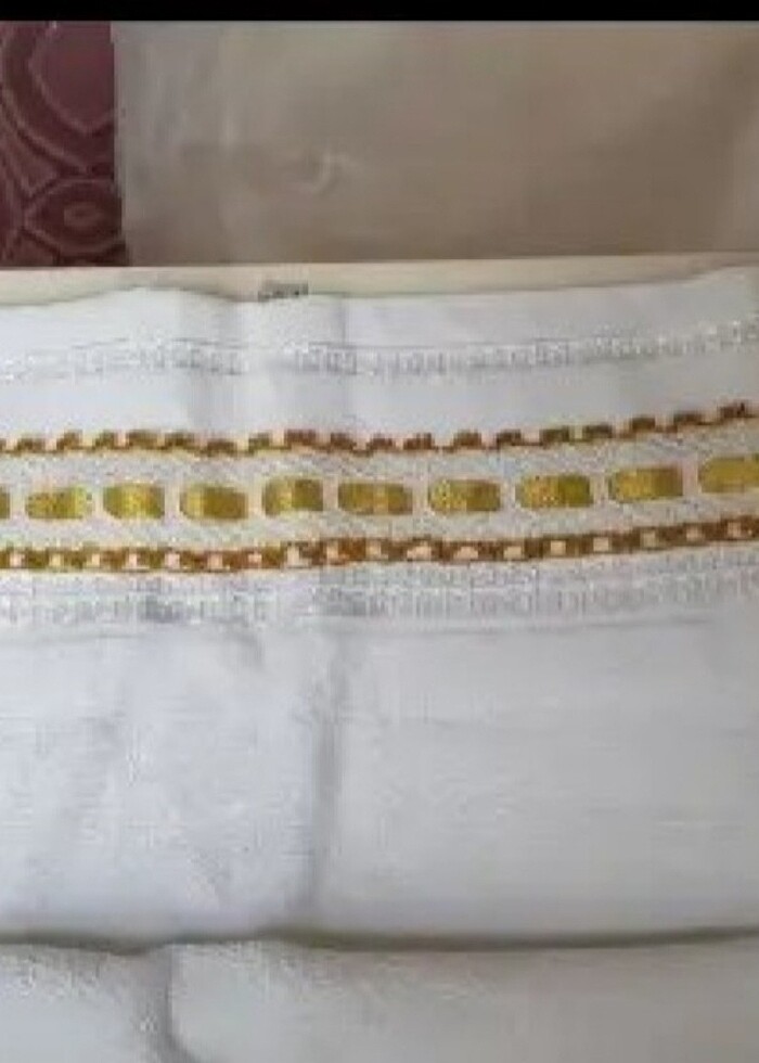 Havlu el emeği nakışlı gold - Görsel 3