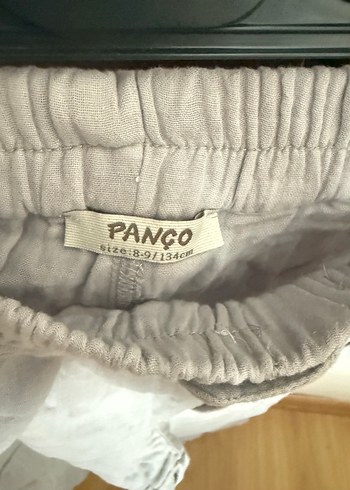 8 Yaş Beden Çocuk Gri müslim Düğmeli Rahat Kesim Pantolon