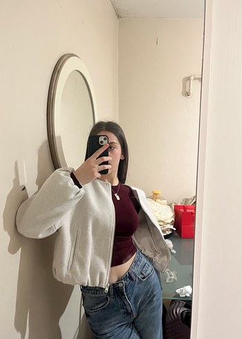 s Beden zara beyaz bomber ceket