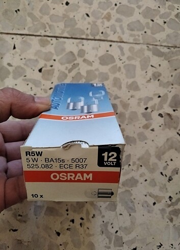 OSRAM 5W 12V GÖSTERGE AMPULÜ BA15S 5007 525.082 ECER37