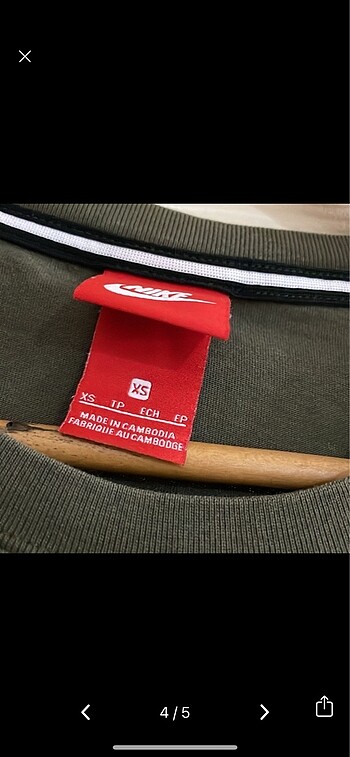 xs Beden yeşil Renk Nike crop