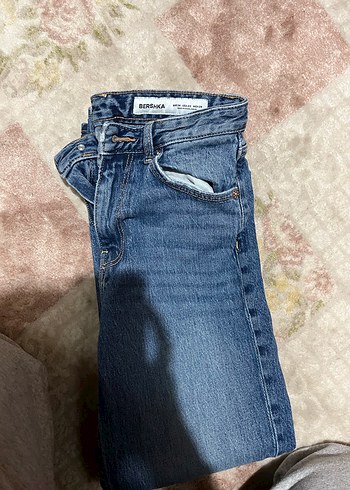 Kadın Mavi Normal Boy Denim Jean mom - Görsel 2