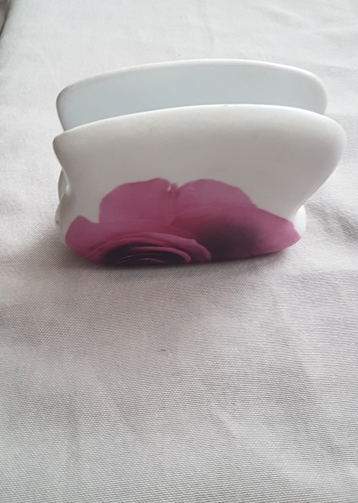 Pastel Pembe gul desenli seramik  pecetelik - Görsel 2