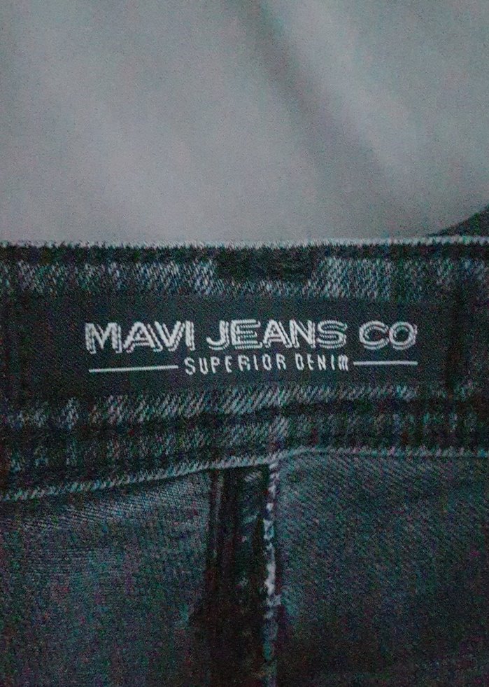 Drapeli Siyah Midi Denim Pantolon - Görsel 2